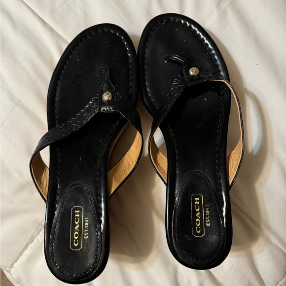 Coach platform flip flops size 9 - Picture 7 of 8